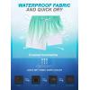 imageSILKWORLD Mens Swim Trunks with Compression Liner 2 in 1 Quick Dry Bathing Suit Beach Shorts with Zipper PocketsZ5inchGreen White