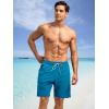 imageSILKWORLD Mens Swim Trunks Quick Dry Bathing Suit Board Swimming Shorts with Zipper Pockets and Compression LinerPeacock Blue