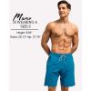 imageSILKWORLD Mens Swim Trunks Quick Dry Bathing Suit Board Swimming Shorts with Zipper Pockets and Compression LinerPeacock Blue