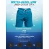 imageSILKWORLD Mens Swim Trunks Quick Dry Bathing Suit Board Swimming Shorts with Zipper Pockets and Compression LinerPeacock Blue