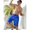 imageSILKWORLD Mens Swim Trunks with Compression Liner QuickDry 10quot Stretch Beach ShortsDeep Blue