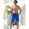 imageSILKWORLD Mens Swim Trunks with Compression Liner QuickDry 10quot Stretch Beach ShortsDeep Blue