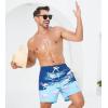 imageSILKWORLD Mens Swimming Trunks 2 in 1 Quick Dry Bathing Suit Elastic Waist Beach Shorts with Zipper PocketsFirebird