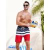 imageSILKWORLD Mens Swim Trunks Quick Dry Swimming Shorts with Compression Liner and Zipper Pockets7American Flag