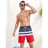 imageSILKWORLD Mens Swim Trunks Quick Dry Swimming Shorts with Compression Liner and Zipper Pockets7American Flag
