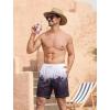 imageSILKWORLD Mens Swim Trunks Quick Dry Swimming Shorts with Compression Liner and Zipper Pockets7White Black Coconut Tree