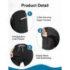 imageSILKWORLD 7 Inch Mens Swim Trunks with Compression Liner QuickDry Bathing Suit with Zipper PocketsGrey Blue Stripes
