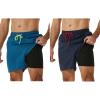 imageSILKWORLD Mens Swim Trunks with Compression Liner Quick Dry Bathing Suit Shorts