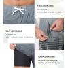 imageSILKWORLD Mens Swim Trunks 2 in 1 Quick Dry Bathing Suit with Compression Liner Beach Shorts with Zipper PocketsBlack Gray Coconut Tree