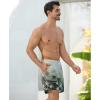 imageSILKWORLD Mens Swim Trunks 2 in 1 Quick Dry Bathing Suit with Compression Liner Beach Shorts with Zipper PocketsKhaki Coconut Tree