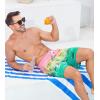 imageSILKWORLD Mens Swim Trunks 2 in 1 Quick Dry Bathing Suit with Compression Liner Beach Shorts with Zipper PocketsPink Coconut Tree