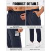imageSILKWORLD Mens Jogger Sweatpants Casual Baggy Lounge Pants Cargo Athletic Pants with Zipper PocketsA003navy Blue