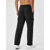 imageSILKWORLD Mens Sweatpants Cargo Pants Open Bottom Casual Athletic Gym Lounge Joggers with Zipper PocketsA00 Black