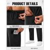 imageSILKWORLD Mens Sweatpants Cargo Pants Open Bottom Casual Athletic Gym Lounge Joggers with Zipper PocketsA00 Black