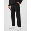 imageSILKWORLD Mens Sweatpants Cargo Pants Open Bottom Casual Athletic Gym Lounge Joggers with Zipper PocketsA00 Black