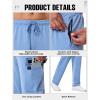 imageSILKWORLD Mens Sweatpants Cargo Pants Open Bottom Casual Athletic Gym Lounge Joggers with Zipper PocketsBlue