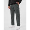imageSILKWORLD Mens Sweatpants Cargo Pants Open Bottom Casual Athletic Gym Lounge Joggers with Zipper PocketsDark Grey