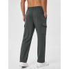 imageSILKWORLD Mens Sweatpants Cargo Pants Open Bottom Casual Athletic Gym Lounge Joggers with Zipper PocketsDark Grey