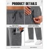 imageSILKWORLD Mens Sweatpants Cargo Pants Open Bottom Casual Athletic Gym Lounge Joggers with Zipper PocketsDark Heather Grey