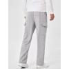 imageSILKWORLD Mens Sweatpants Cargo Pants Open Bottom Casual Athletic Gym Lounge Joggers with Zipper PocketsHeather Grey