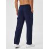 imageSILKWORLD Mens Sweatpants Cargo Pants Open Bottom Casual Athletic Gym Lounge Joggers with Zipper PocketsNavy