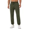 imageSILKWORLD Mens Jogger Sweatpants Casual Baggy Lounge Pants Cargo Athletic Pants with Zipper PocketsA006army Green