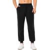 imageSILKWORLD Mens Sweatpants Tapered Athletic Joggers Workout Running Jogging Track Pants with Zipper PocketsBlack