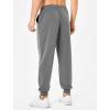 imageSILKWORLD Mens Sweatpants Tapered Athletic Joggers Workout Running Jogging Track Pants with Zipper PocketsDark Heather Grey