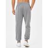 imageSILKWORLD Mens Sweatpants Tapered Athletic Joggers Workout Running Jogging Track Pants with Zipper PocketsHeather Grey