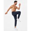 imageSILKWORLD Mens Sweatpants Tapered Athletic Joggers Workout Running Jogging Track Pants with Zipper PocketsNavy