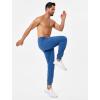 imageSILKWORLD Mens Sweatpants Tapered Athletic Joggers Workout Running Jogging Track Pants with Zipper PocketsNavy Blue