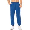 imageSILKWORLD Mens Sweatpants Tapered Athletic Joggers Workout Running Jogging Track Pants with Zipper PocketsNavy Blue