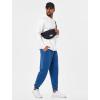 imageSILKWORLD Mens Sweatpants Tapered Athletic Joggers Workout Running Jogging Track Pants with Zipper PocketsNavy Blue