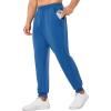 imageSILKWORLD Mens Sweatpants Tapered Athletic Joggers Workout Running Jogging Track Pants with Zipper PocketsNavy Blue