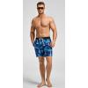 imageSILKWORLD Mens Swim Trunks Quick Dry Beach Shorts with PocketsCoconut Treeblue