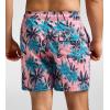 imageSILKWORLD Mens Swim Trunks Quick Dry Beach Shorts with PocketsCoconut Treepink