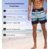 imageSILKWORLD Mens Swim Trunks Quick Dry Beach Shorts with PocketsColored Stripes