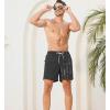 imageSILKWORLD Mens Swim Trunks Quick Dry Beach Shorts with PocketsNavyflagblack