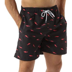 imageSILKWORLD Mens Swim Trunks Quick Dry Beach Shorts with PocketsCfish
