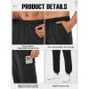 imageSILKWORLD Mens Sweatpants Tapered Athletic Joggers Workout Running Jogging Track Pants with Zipper PocketsA001black