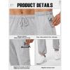imageSILKWORLD Mens Sweatpants Tapered Athletic Joggers Workout Running Jogging Track Pants with Zipper PocketsA004heather Grey