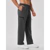 imageSILKWORLD Sweatpants for Men Zipper Cargo Pockets Joggers Open Bottom Casual Pants for Athletic Jogging Running WorkoutCharcoal Grey