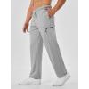imageSILKWORLD Sweatpants for Men Zipper Cargo Pockets Joggers Open Bottom Casual Pants for Athletic Jogging Running WorkoutGrey Heather