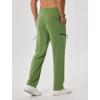 imageSILKWORLD Sweatpants for Men Zipper Cargo Pockets Joggers Open Bottom Casual Pants for Athletic Jogging Running WorkoutOlive Green