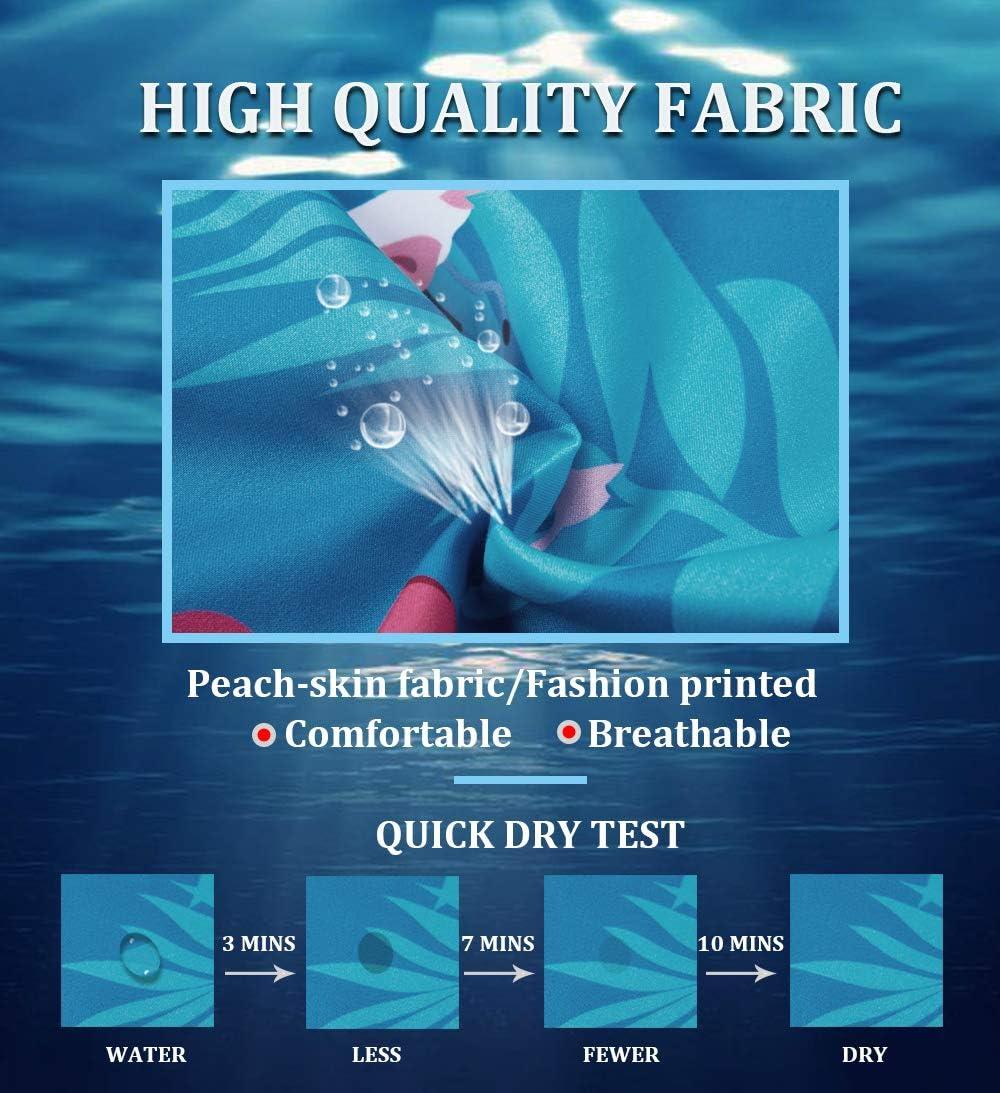 imageSILKWORLD Mens Swim Trunks Quick Dry Shorts with PocketsDpineappleBlue