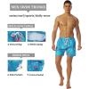 imageSILKWORLD Mens Swim Trunks Quick Dry Shorts with PocketsDpineappleBlue