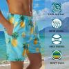imageSILKWORLD Mens Swim Trunks Quick Dry Shorts with PocketsDpineappleBlue