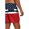 imageSILKWORLD Mens Swimming Trunks 5 Inch Inseam Swim Shorts Summer Bathing Suit Swimwear Beachwear with PocketsRed American Flag