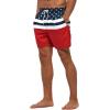 imageSILKWORLD Mens Swimming Trunks 5 Inch Inseam Swim Shorts Summer Bathing Suit Swimwear Beachwear with PocketsRed American Flag
