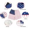 imageSILKWORLD Mens Swimming Trunks 5 Inch Inseam Swim Shorts Summer Bathing Suit Swimwear Beachwear with PocketsRed American Flag